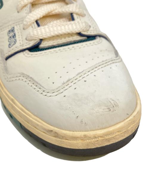 NEW BALANCE（ニューバランス）NEW BALANCE (ニューバランス) 550ローカットスニーカー　BB550PTB ホワイト×グリーン サイズ:23.5の古着・服飾アイテム