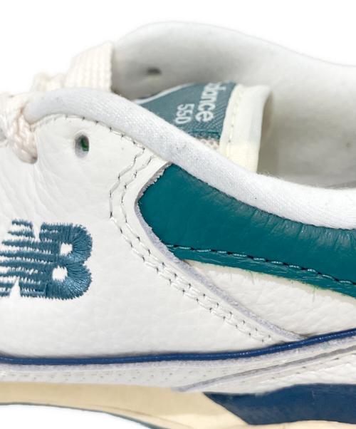 NEW BALANCE（ニューバランス）NEW BALANCE (ニューバランス) 550ローカットスニーカー　BB550PTB ホワイト×グリーン サイズ:23.5の古着・服飾アイテム