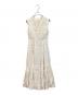 Her lip to（ハーリップトゥ）の古着「ギャザーノースリーブワンピース/Scala Lace-Trimmed Dress 1242305152」｜ホワイト