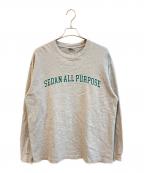 SEDAN ALL-PURPOSEセダンオールパーパス）の古着「アーチロゴ 長袖クルーネックTシャツ　SD22F-CT02」｜グレー