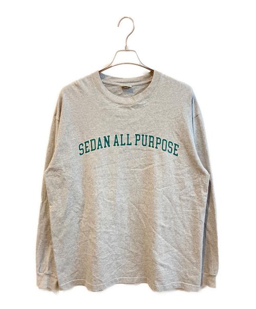 SEDAN ALL-PURPOSE（セダンオールパーパス）SEDAN ALL-PURPOSE (セダンオールパーパス) アーチロゴ 長袖クルーネックTシャツ　	SD22F-CT02 グレー サイズ:XLの古着・服飾アイテム