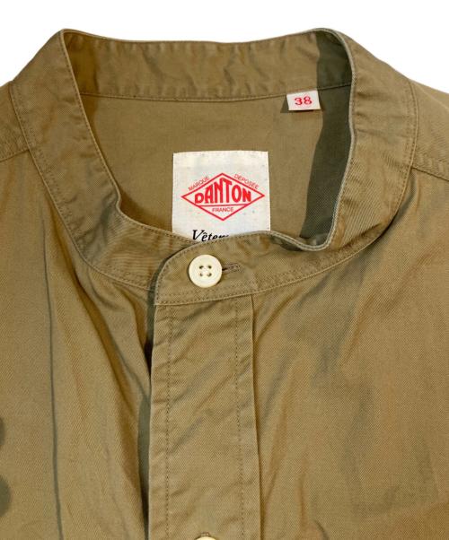 DANTON（ダントン）DANTON (ダントン) バンドカラーシャツ ベージュ サイズ:Ｍの古着・服飾アイテム
