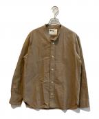 MHLマーガレットハウエル）の古着「バンドカラーシャツ　596-0150511」｜ベージュ