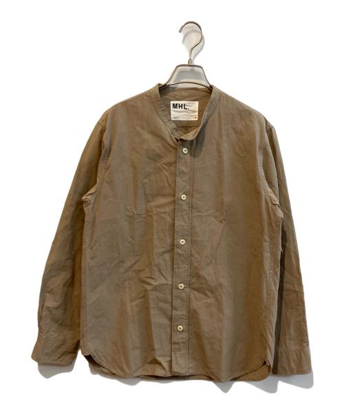 MHL（マーガレットハウエル）MHL (マーガレットハウエル) バンドカラーシャツ　596-0150511 ベージュ サイズ:Mの古着・服飾アイテム