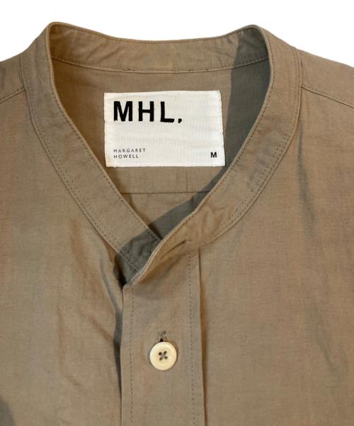 MHL（マーガレットハウエル）MHL (マーガレットハウエル) バンドカラーシャツ　596-0150511 ベージュ サイズ:Mの古着・服飾アイテム