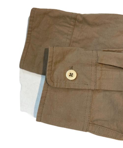 MHL（マーガレットハウエル）MHL (マーガレットハウエル) バンドカラーシャツ　596-0150511 ベージュ サイズ:Mの古着・服飾アイテム