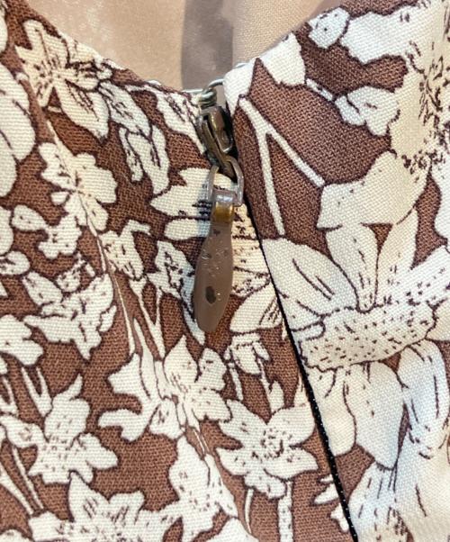 HER LIP TO（ハーリップトゥ）Her lip to (ハーリップトゥ) Lace Trimmed Floral Dress　HLT2009040 ブラウン サイズ:Mの古着・服飾アイテム