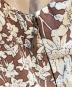 中古・古着 Her lip to (ハーリップトゥ) Lace Trimmed Floral Dress　HLT2009040 ブラウン サイズ:M：8000円