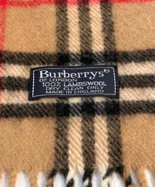 Burberry's（バーバリーズ）Burberry's (バーバリーズ) ノバチェックフリンジマフラー ブラウンの古着・服飾アイテム