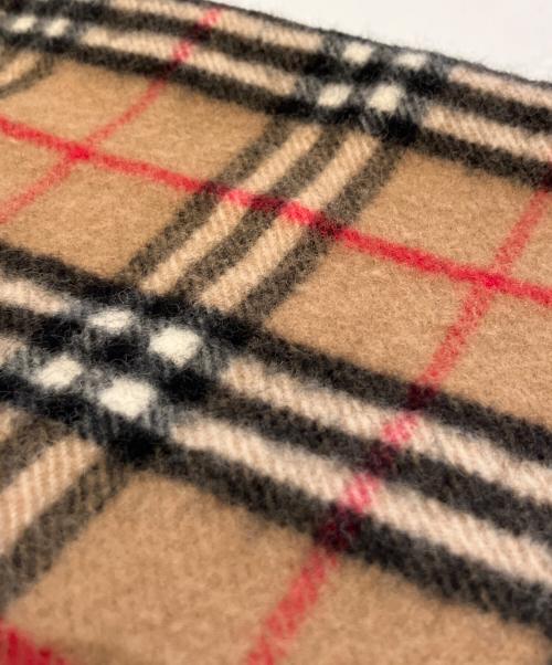 Burberry's（バーバリーズ）Burberry's (バーバリーズ) ノバチェックフリンジマフラー ブラウンの古着・服飾アイテム