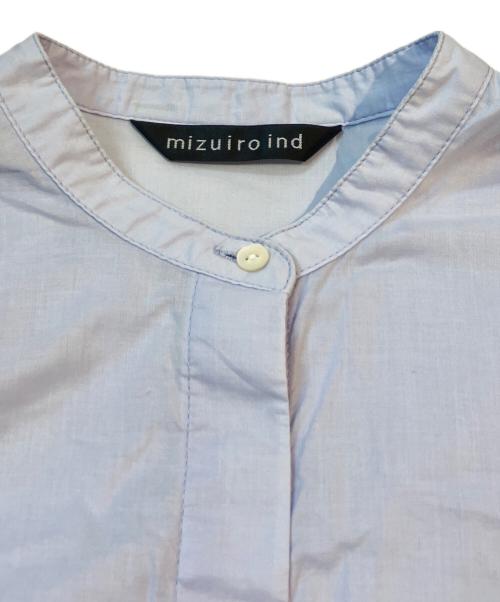 mizuiro-ind（ミズイロインド）mizuiro-ind (ミズイロインド) シャツブラウス/ピンタックパフスリーブフレアシャツ　1-230014 ブルー サイズ:表記なしの古着・服飾アイテム