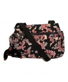 Kipling（キプリング）の古着「2WAY花柄ショルダーバッグ」｜ピンク×ブラック
