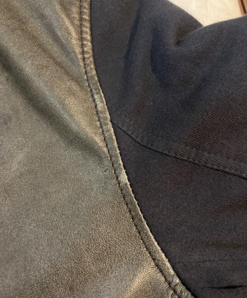 DIESEL（ディーゼル）DIESEL (ディーゼル) レザー切替ジャケット ブラック サイズ:Mの古着・服飾アイテム
