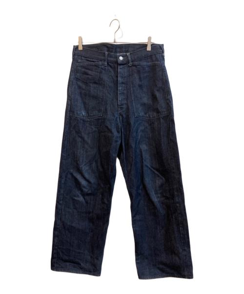 ordinary fits（オーディナリーフィッツ）Ordinary fits (オーディナリーフィッツ) シンチバックベイカーデニムパンツ インディゴ サイズ:32の古着・服飾アイテム