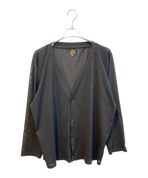 Needles（ニードルズ）Needles (ニードルズ) V Neck Cardigan - Poly Mesh　IN211 ブラック サイズ:XLの古着・服飾アイテム