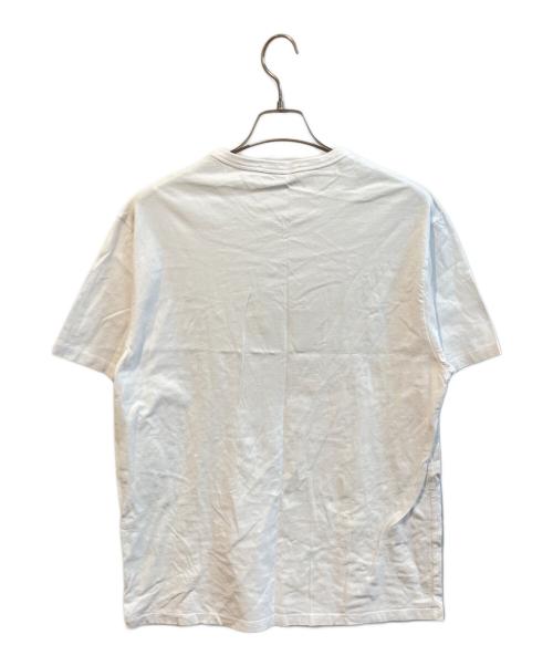 maison kitsune（メゾンキツネ）MAISON KITSUNE (メゾンキツネ) プリントTシャツ/フォックススタンプ ロゴTシャツ　KMM12110 ホワイト サイズ:XLの古着・服飾アイテム