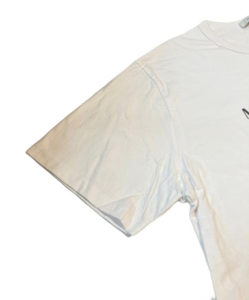 maison kitsune（メゾンキツネ）MAISON KITSUNE (メゾンキツネ) プリントTシャツ/フォックススタンプ ロゴTシャツ　KMM12110 ホワイト サイズ:XLの古着・服飾アイテム