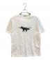 MAISON KITSUNE（メゾンキツネ）の古着「プリントTシャツ/フォックススタンプ ロゴTシャツ　KMM12110」｜ホワイト