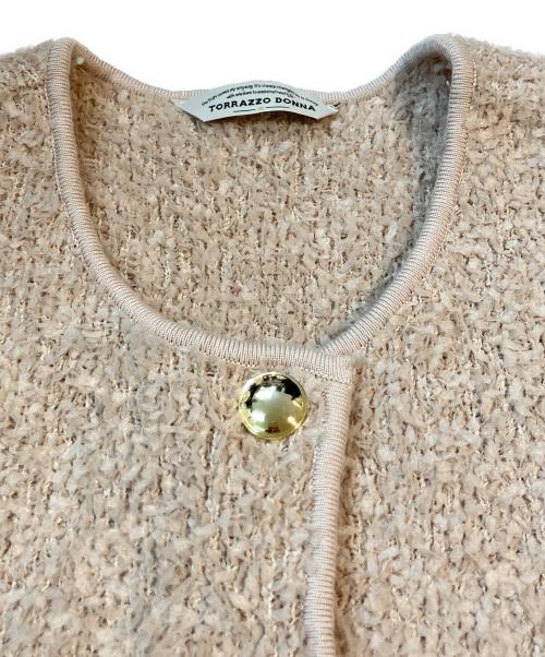 le.coeur blanc（ルクールブラン）le.coeur blanc (ルクールブラン) バタフライヤーンベスト　6265-325C ベージュ サイズ:Ｆの古着・服飾アイテム