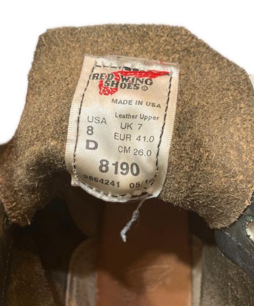 RED WING（レッドウィング）RED WING (レッドウィング) ブーツ　8190 ブラウン サイズ:26cmの古着・服飾アイテム
