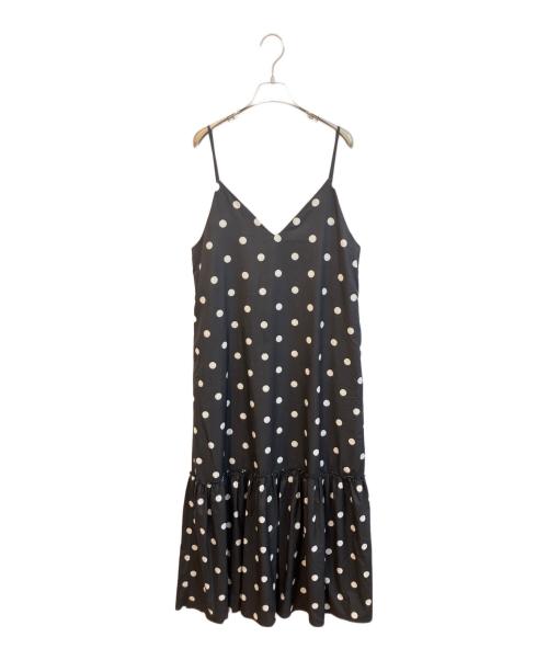 Spick and Span（スピック＆スパン）Spick and Span (スピック＆スパン) ドットティアードキャミソールワンピース ブラック サイズ:Ｍの古着・服飾アイテム