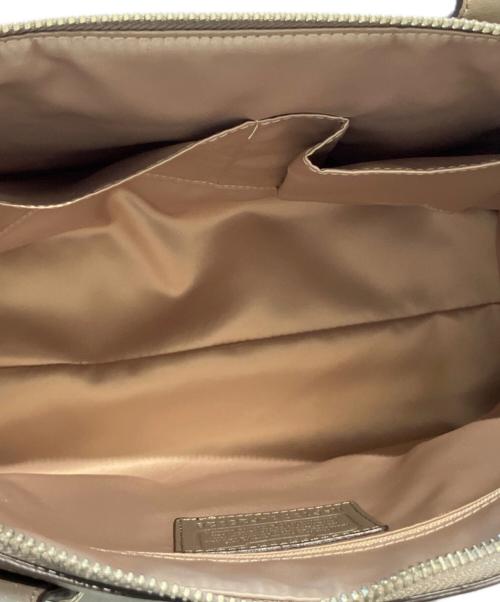 COACH（コーチ）COACH (コーチ) クロコ型押し2WAYバッグ　F25329 ブラウンの古着・服飾アイテム