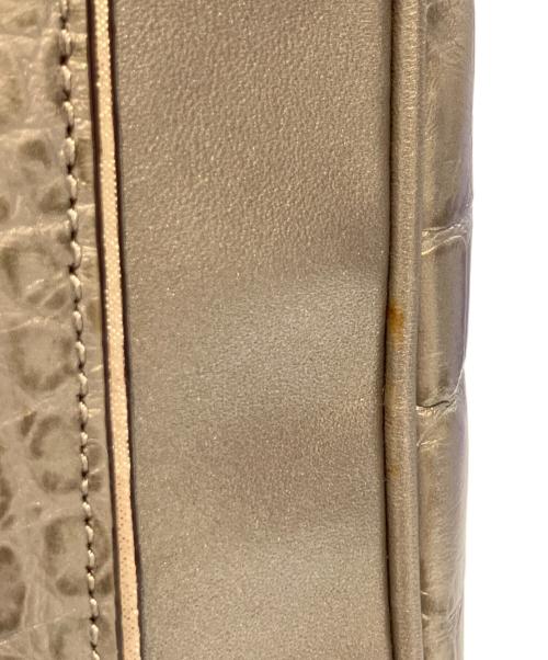 COACH（コーチ）COACH (コーチ) クロコ型押し2WAYバッグ　F25329 ブラウンの古着・服飾アイテム
