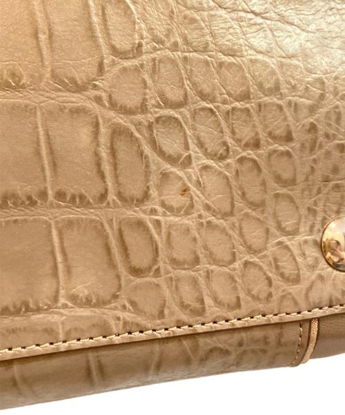COACH（コーチ）COACH (コーチ) クロコ型押し2WAYバッグ　F25329 ブラウンの古着・服飾アイテム