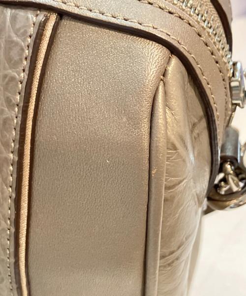 COACH（コーチ）COACH (コーチ) クロコ型押し2WAYバッグ　F25329 ブラウンの古着・服飾アイテム