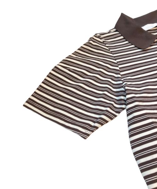 Adam et Rope（アダム エ ロペ）Adam et Rope (アダム エ ロペ) コクーンスリーブポロシャツ　GAM-05440-A ブラウン サイズ:Ｆの古着・服飾アイテム