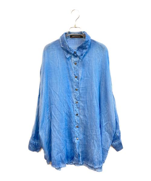 mizuiro-ind（ミズイロインド）mizuiro-ind (ミズイロインド) ピグメントダイオーバーシャツ ブルー サイズ:Freeの古着・服飾アイテム
