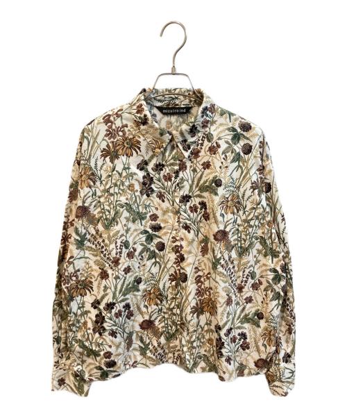 mizuiro-ind（ミズイロインド）mizuiro-ind (ミズイロインド) プリントベーシックシャツ ホワイト サイズ:Freeの古着・服飾アイテム