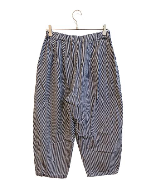 mizuiro-ind（ミズイロインド）mizuiro-ind (ミズイロインド) ヒッコリーワイドテーパードパンツ インディゴ サイズ:Freeの古着・服飾アイテム