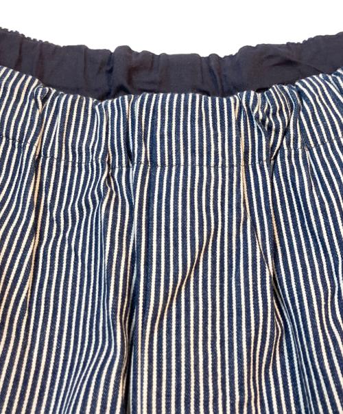 mizuiro-ind（ミズイロインド）mizuiro-ind (ミズイロインド) ヒッコリーワイドテーパードパンツ インディゴ サイズ:Freeの古着・服飾アイテム