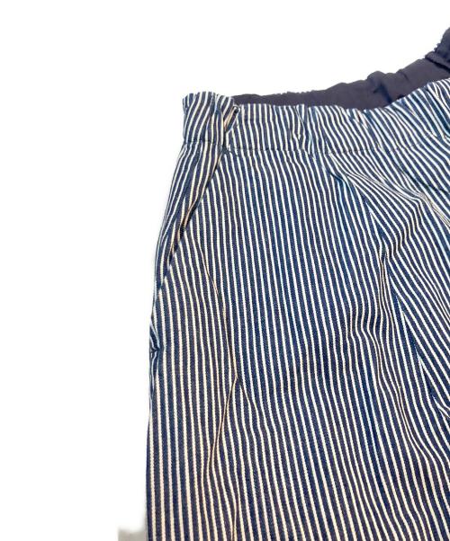 mizuiro-ind（ミズイロインド）mizuiro-ind (ミズイロインド) ヒッコリーワイドテーパードパンツ インディゴ サイズ:Freeの古着・服飾アイテム