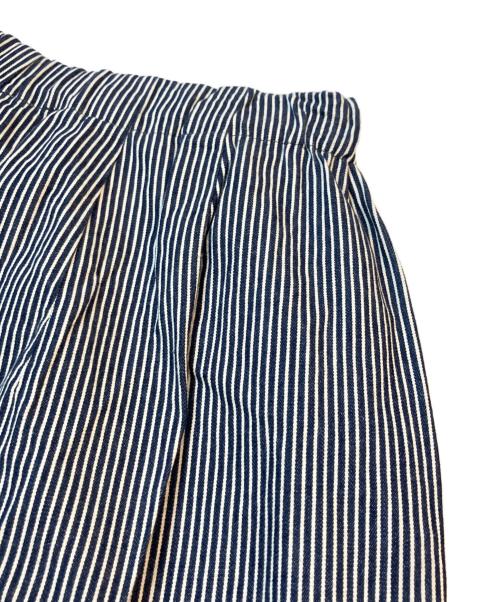 mizuiro-ind（ミズイロインド）mizuiro-ind (ミズイロインド) ヒッコリーワイドテーパードパンツ インディゴ サイズ:Freeの古着・服飾アイテム