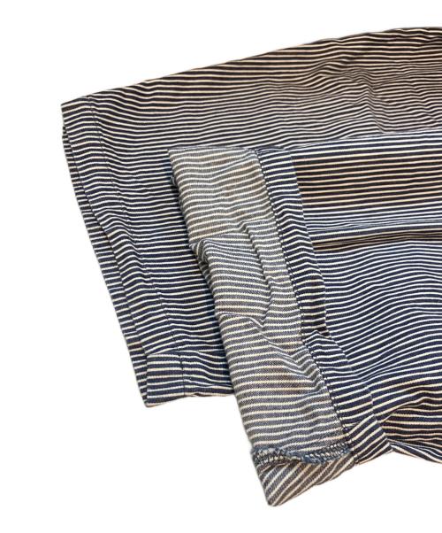 mizuiro-ind（ミズイロインド）mizuiro-ind (ミズイロインド) ヒッコリーワイドテーパードパンツ インディゴ サイズ:Freeの古着・服飾アイテム
