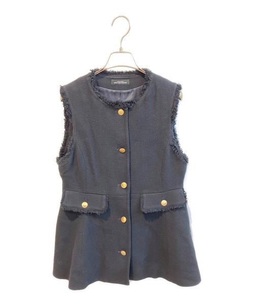green label relaxing（グリーンレーベルリラクシング）green label relaxing (グリーンレーベルリラクシング) バスケットペプラムジレ 3522-199-1571 ネイビー サイズ:Freeの古着・服飾アイテム