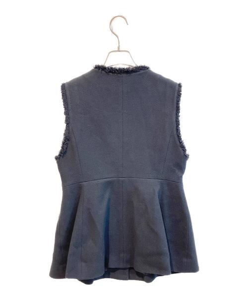 green label relaxing（グリーンレーベルリラクシング）green label relaxing (グリーンレーベルリラクシング) バスケットペプラムジレ 3522-199-1571 ネイビー サイズ:Freeの古着・服飾アイテム