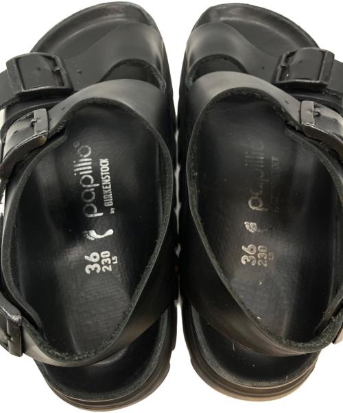 BIRKENSTOCK（ビルケンシュトック）BIRKENSTOCK (ビルケンシュトック) Arizona Chunky LENA EXQ Exquisite Black Narrow ブラック サイズ:23の古着・服飾アイテム