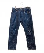 LEVI'Sリーバイス）の古着「90’Sペイント加工デニムパンツ」｜インディゴ