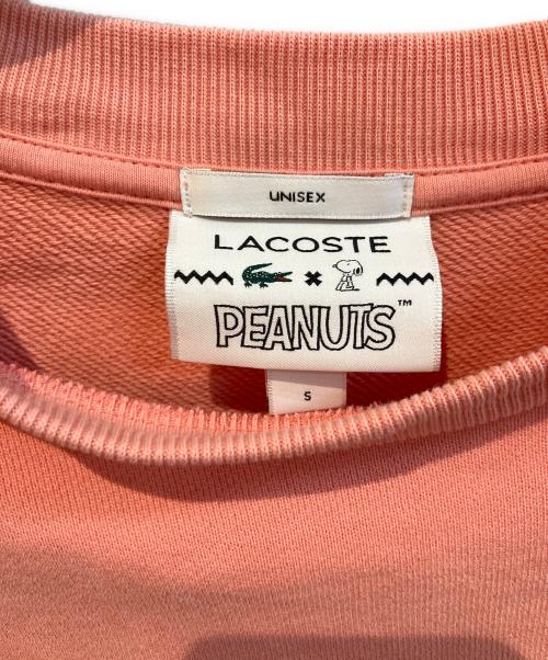 LACOSTE（ラコステ）LACOSTE (ラコステ) PEANUTS (ピーナッツ) スウェット ピンク サイズ:Sの古着・服飾アイテム