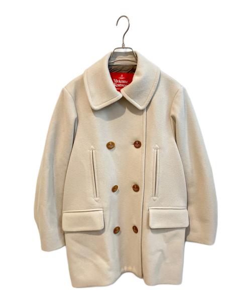 Vivienne Westwood RED LABEL（ヴィヴィアンウエストウッドレッドレーベル）Vivienne Westwood RED LABEL (ヴィヴィアンウエストウッドレッドレーベル) ウールメルトンPコート 16-12-622004 ベージュ サイズ:1の古着・服飾アイテム