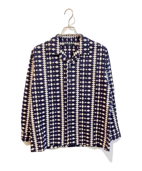 SHIPS（シップス）SHIPS (シップス) エンブロイダリー オープンカラー ロングスリーブ シャツ 111-15-0436 ネイビー サイズ:L 未使用品の古着・服飾アイテム