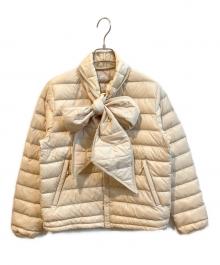 DANTON×BEAMS COUTURE（ダントン×ビームス クチュール）の古着「マフラーリボン ダウン 18-18-0002-637」｜ベージュ