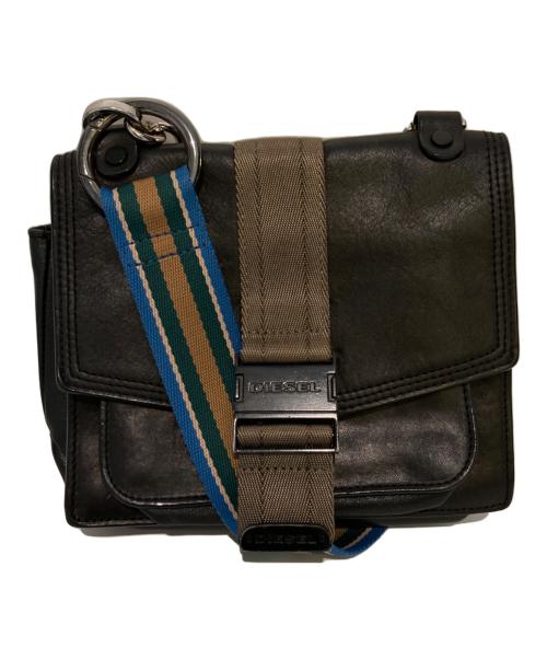 DIESEL（ディーゼル）DIESEL (ディーゼル) レザーショルダーバッグ ブラック サイズ:-の古着・服飾アイテム