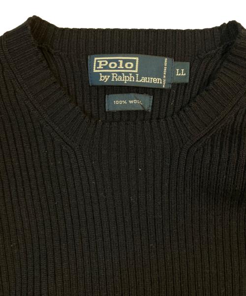 POLO RALPH LAUREN（ポロ・ラルフローレン）POLO RALPH LAUREN (ポロ・ラルフローレン) ウールニット ネイビー サイズ:LLの古着・服飾アイテム