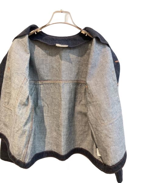 YUNI（ユニ）yuni (ユニ) ノーカラーデニムジャケット インディゴ サイズ:Freeの古着・服飾アイテム