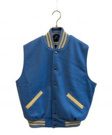BEAMS BOY×SETTLEMIER’S（ビームスボーイ×セトルマイアーズ）の古着「スタジャンベスト」｜スカイブルー