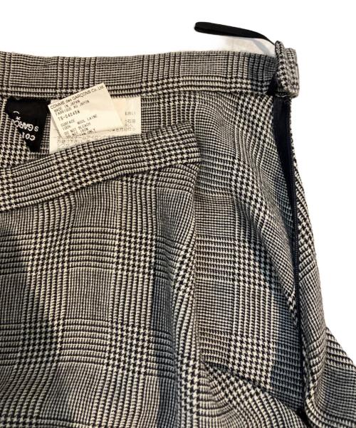 tricot COMME des GARCONS（トリココムデギャルソン）tricot COMME des GARCONS (トリココムデギャルソン) グレンチェックヘムフレアスカート　TS-04045M ブラック サイズ:Ｍの古着・服飾アイテム